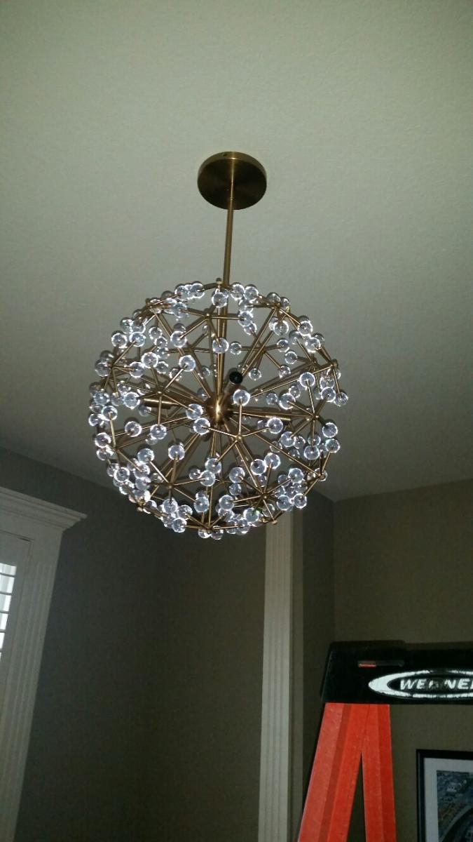 Chandelier installation